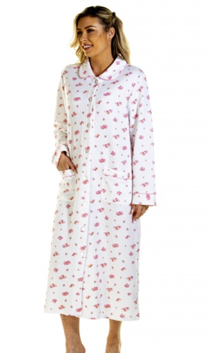 La Marquise Pink Blush Mock Quilt Housecoat